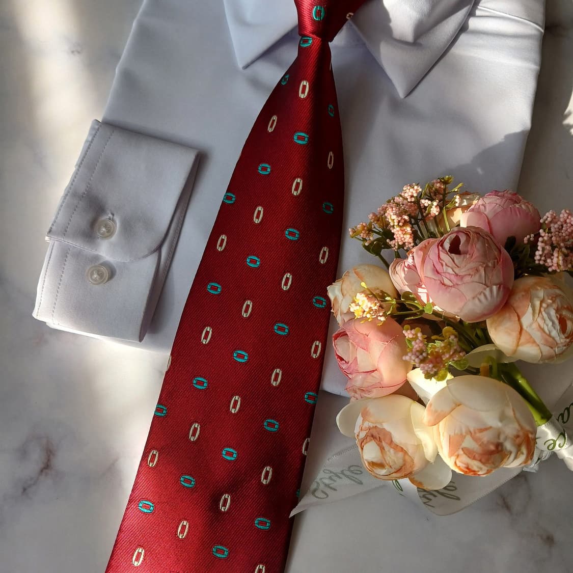 지방시 실크 레드 패턴 넥타이 9.7cm B등급 A19317
 상품이미지5