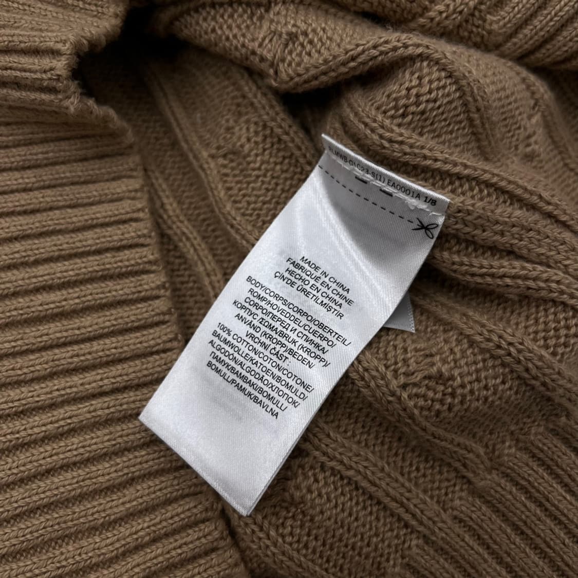 폴로 랄프로렌 숄더 버튼 베이지 꽈배기 니트 XS 상품이미지5