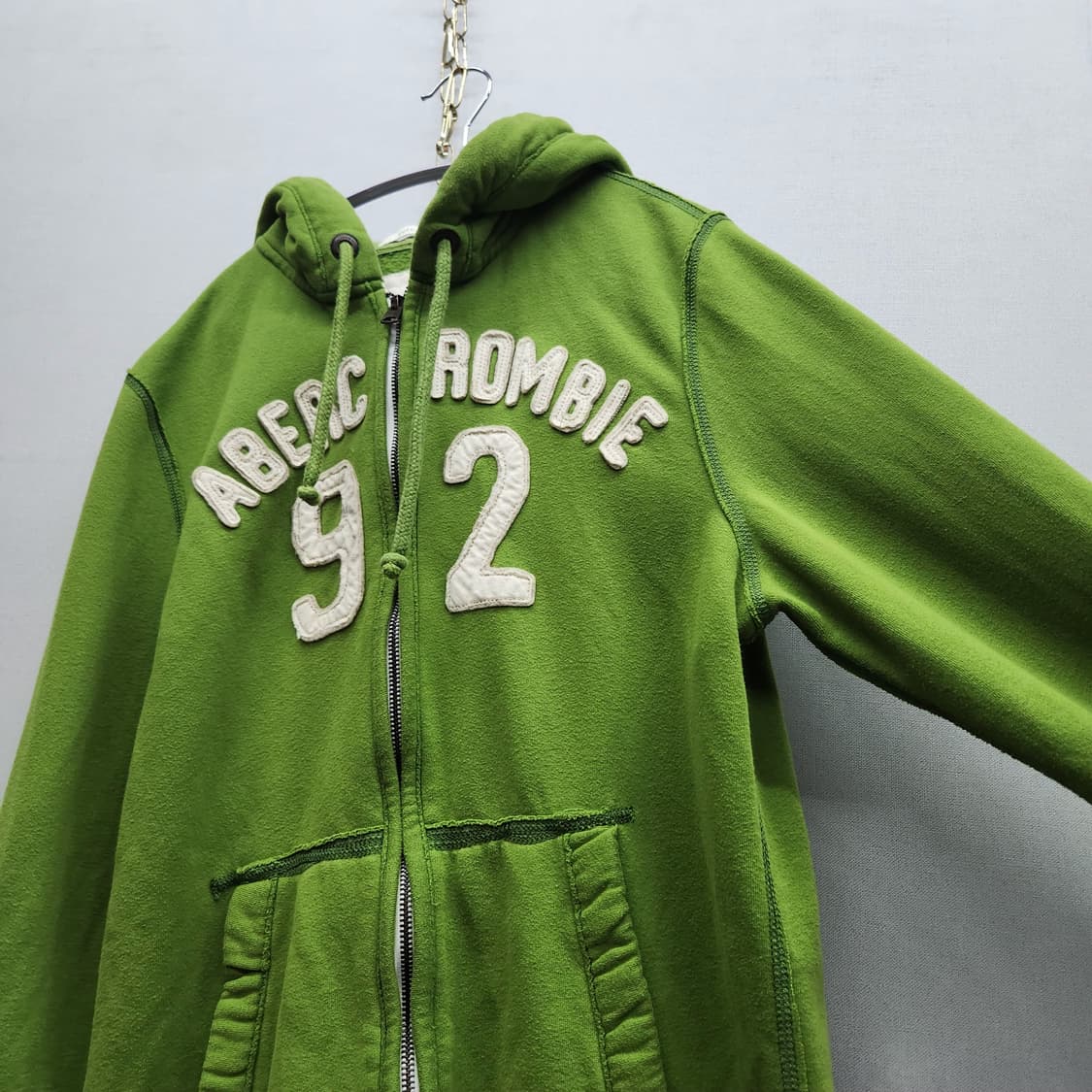 아베크롬비 빈티지 빅로고 자수 후드집업 L 상품이미지2