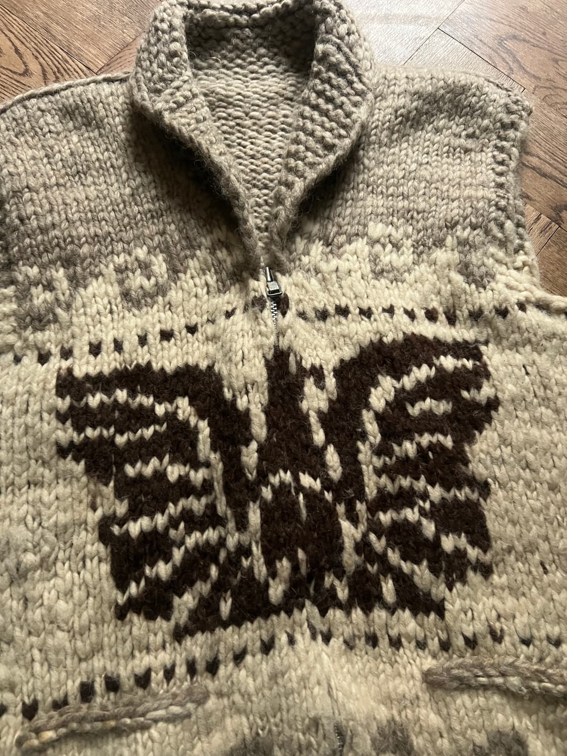 [XL]90's 캐나다 썬더버드 코위찬 집업 베스트 상품이미지3