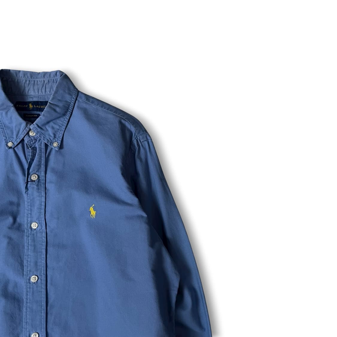 폴로 랄프로렌 옐로우포니 블루 클래식핏 긴팔 셔츠 M 상품이미지2