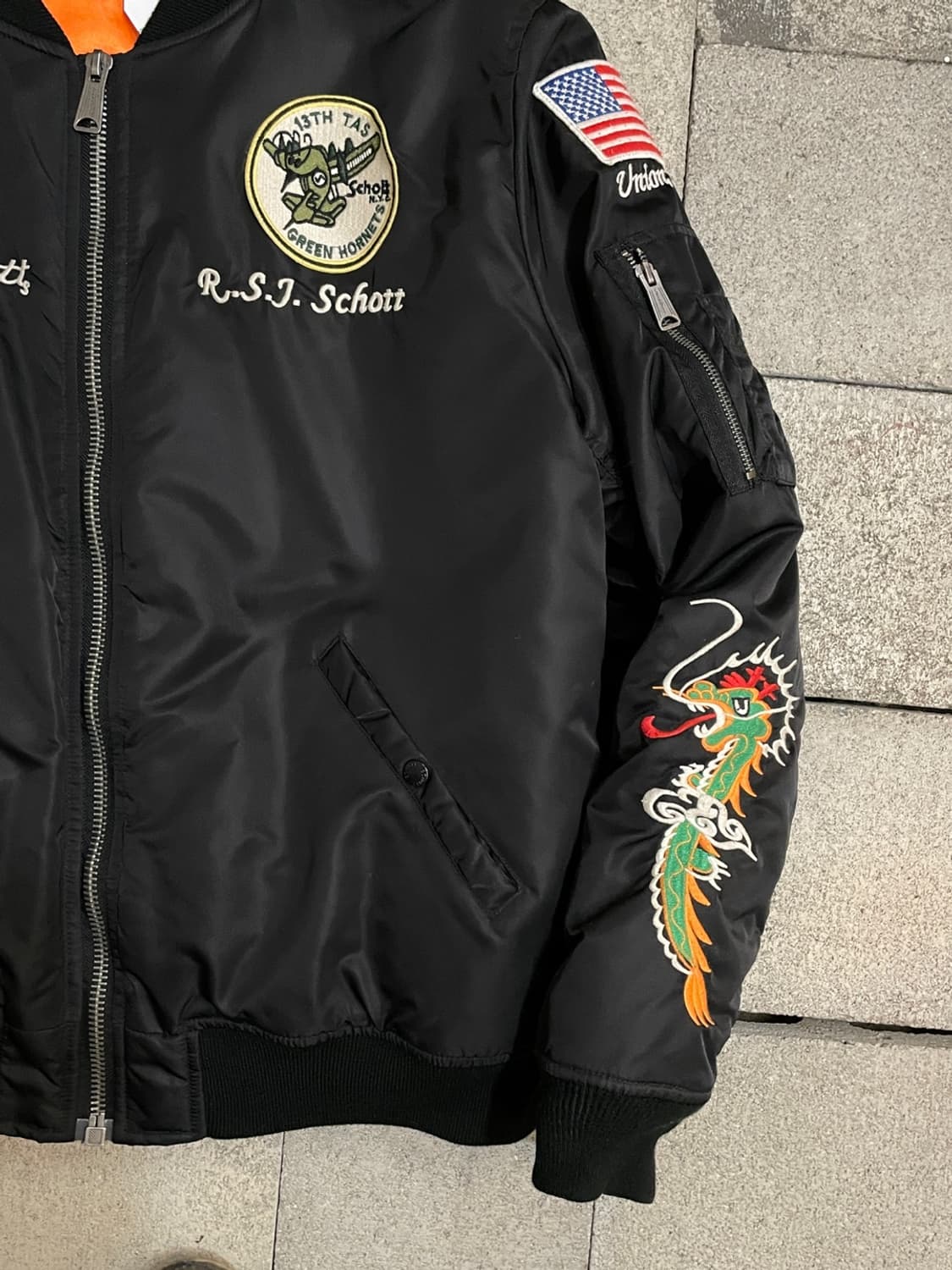 쇼트 웨스트 퍼시픽 수베니어 Ma-1 봄버 자켓 상품이미지3