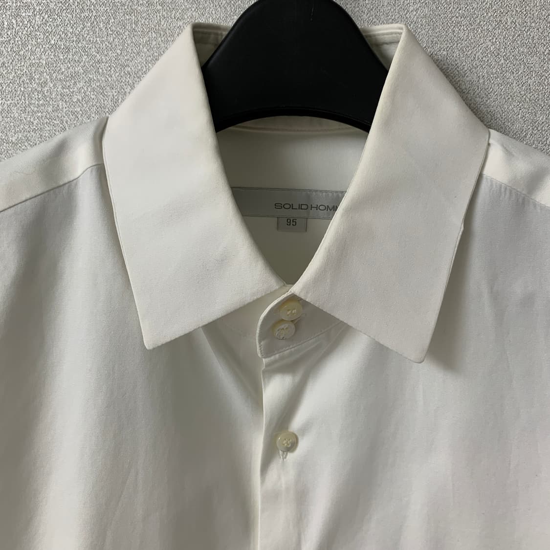 우영미 솔리드옴므 화이트 셔츠 (90남자 or 여자) 상품이미지2
