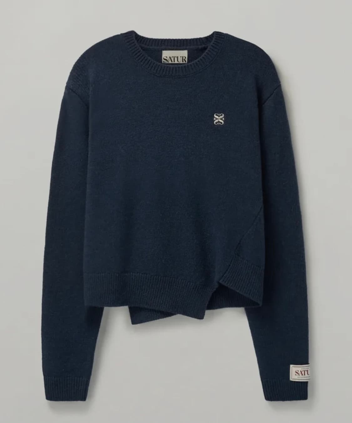 [새상품] 세터 더블린 언발란스 캐시미어 블렌드 니트 네이비 상품이미지1