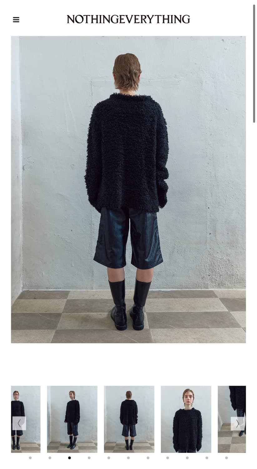 오버사이즈 퍼지 스웨터 (블랙)  상품이미지2