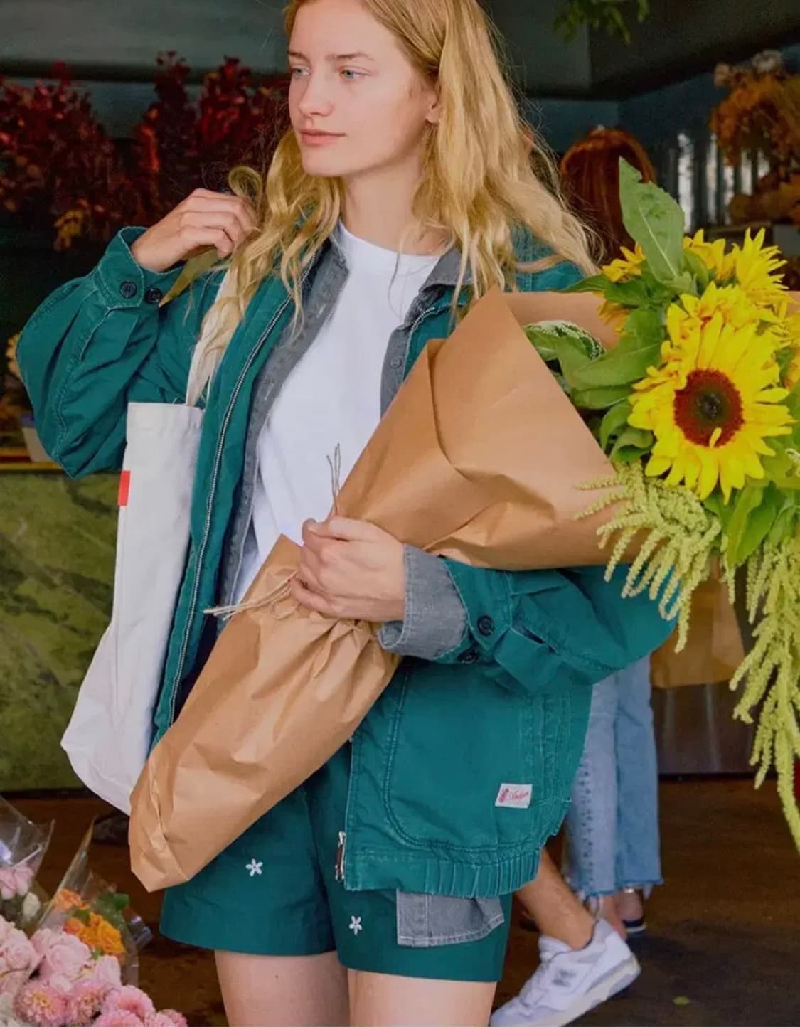 가격내림 ! 앤유 베릭 가먼트 워싱 블루종 점퍼 (다크 그린) 상품이미지4