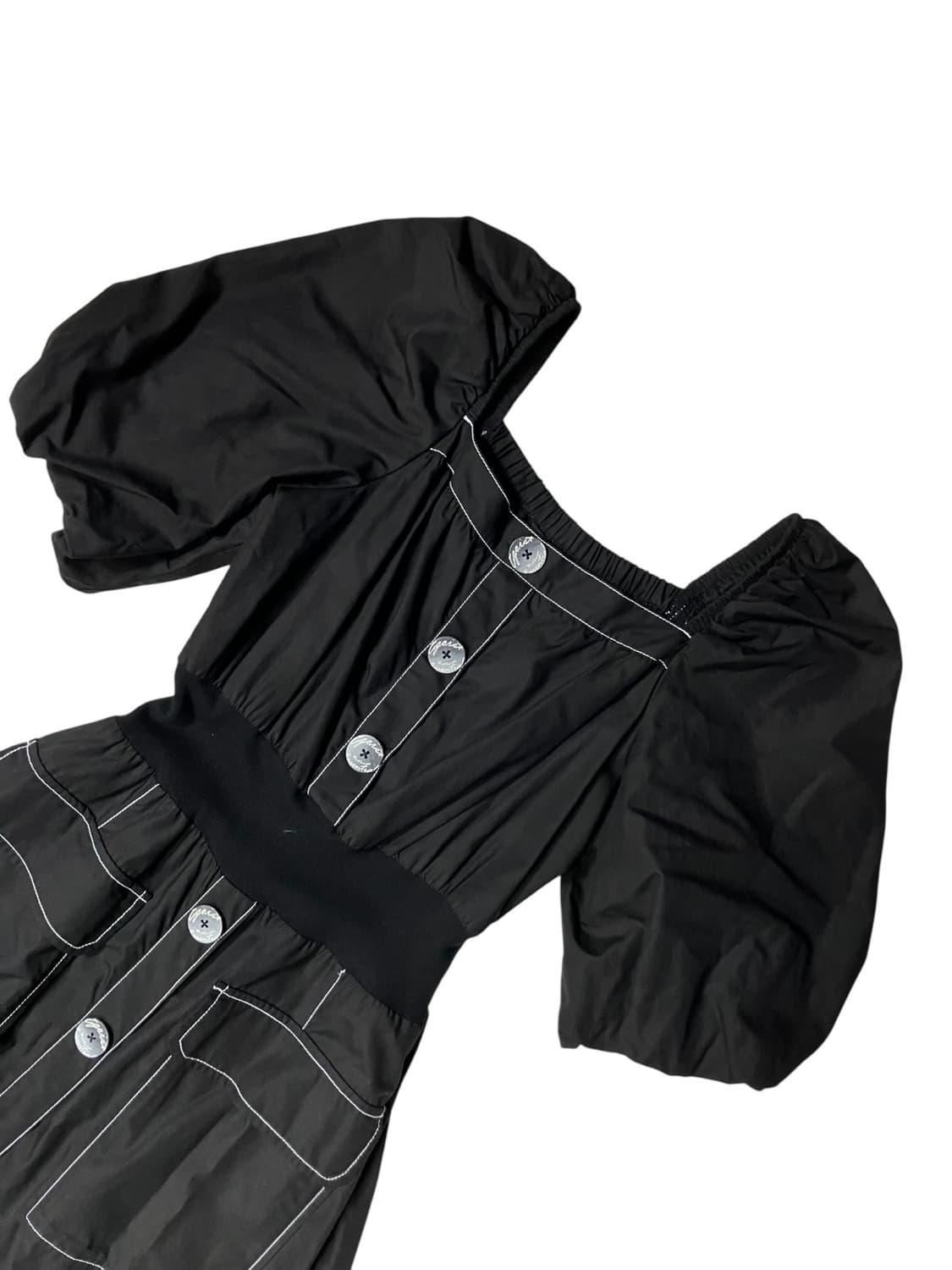 EGOIST 블랙 스티치 롱 원피스 55 상품이미지5