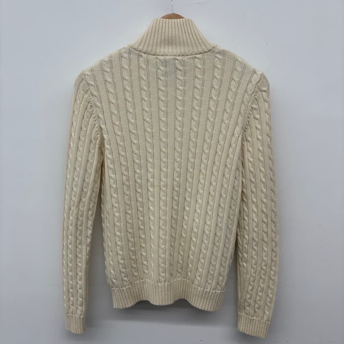 폴로 랄프로렌 아이보리 꽈배기 니트 집업 여M 상품이미지7