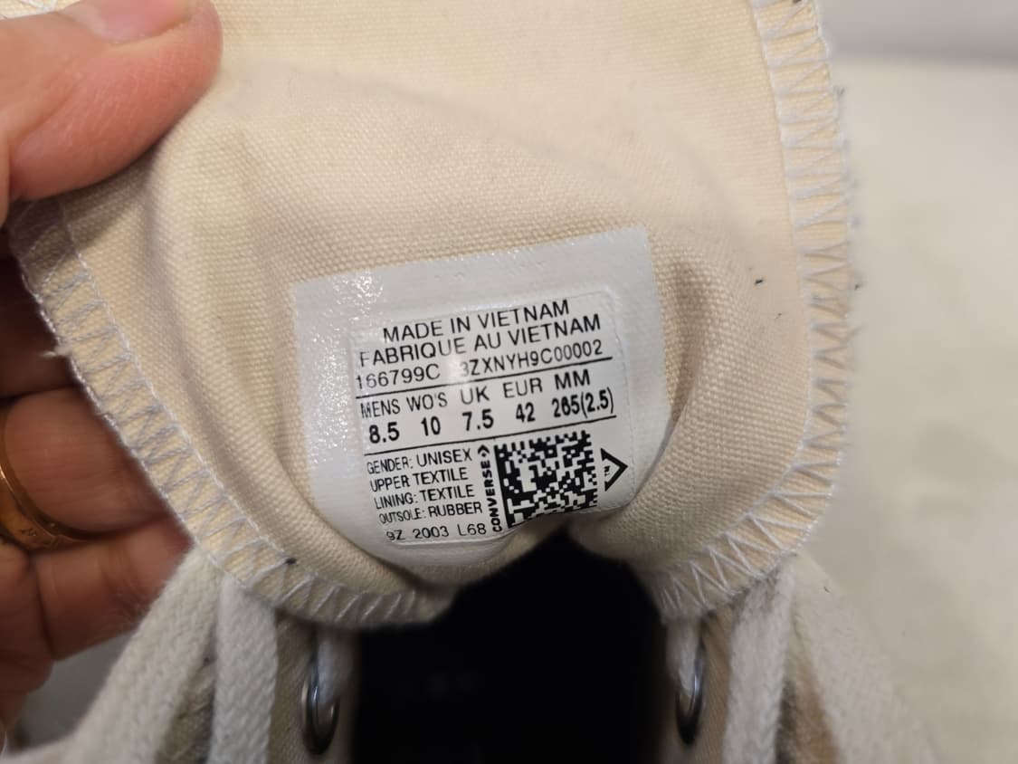 컨버스 런스타 하이크 아이보리 하이 스니커즈 265 상품이미지7