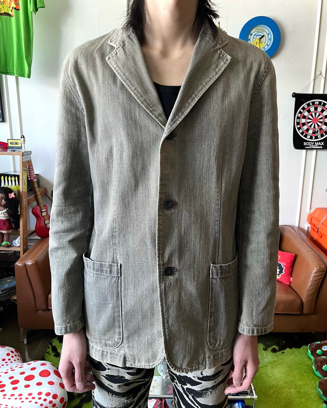 TORNADO MART Gray Washed Denim Jacket 상품이미지2