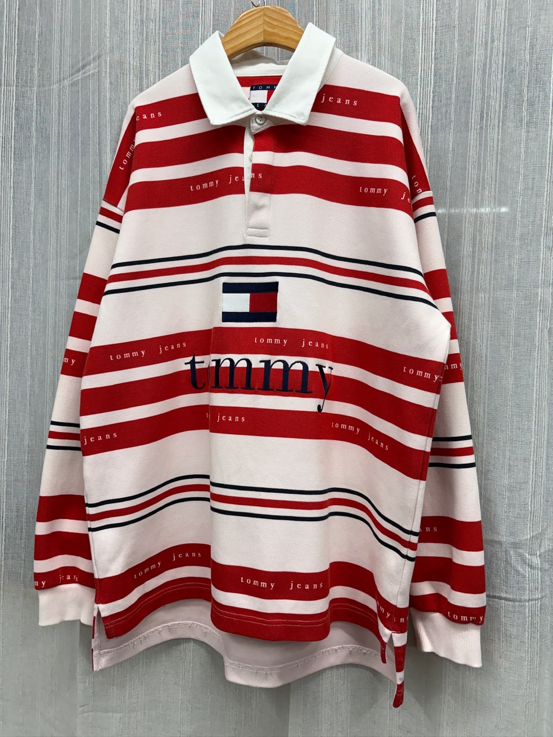 타미힐피거 올드스쿨 스트라이프 럭비티 pk 카라티 상품이미지7