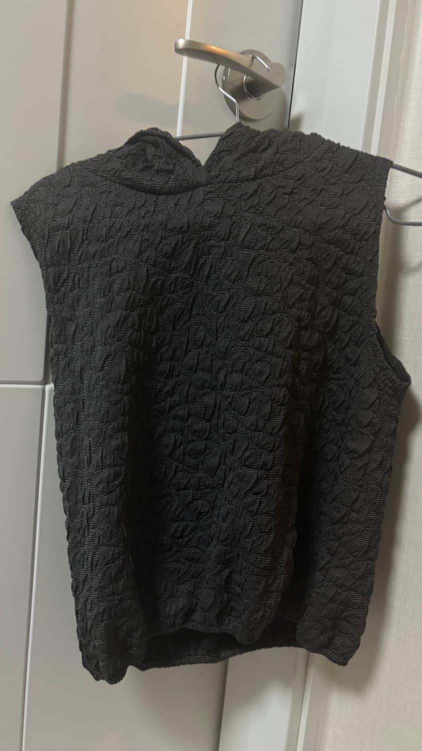 페스토 슬리브리스 후드 탑 블랙 상품이미지6