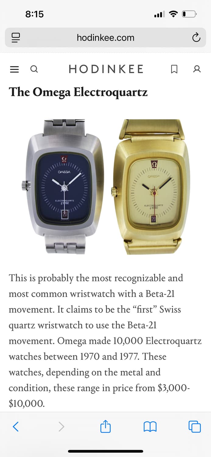 omega electroquartz f8192 Beta21 상품이미지4