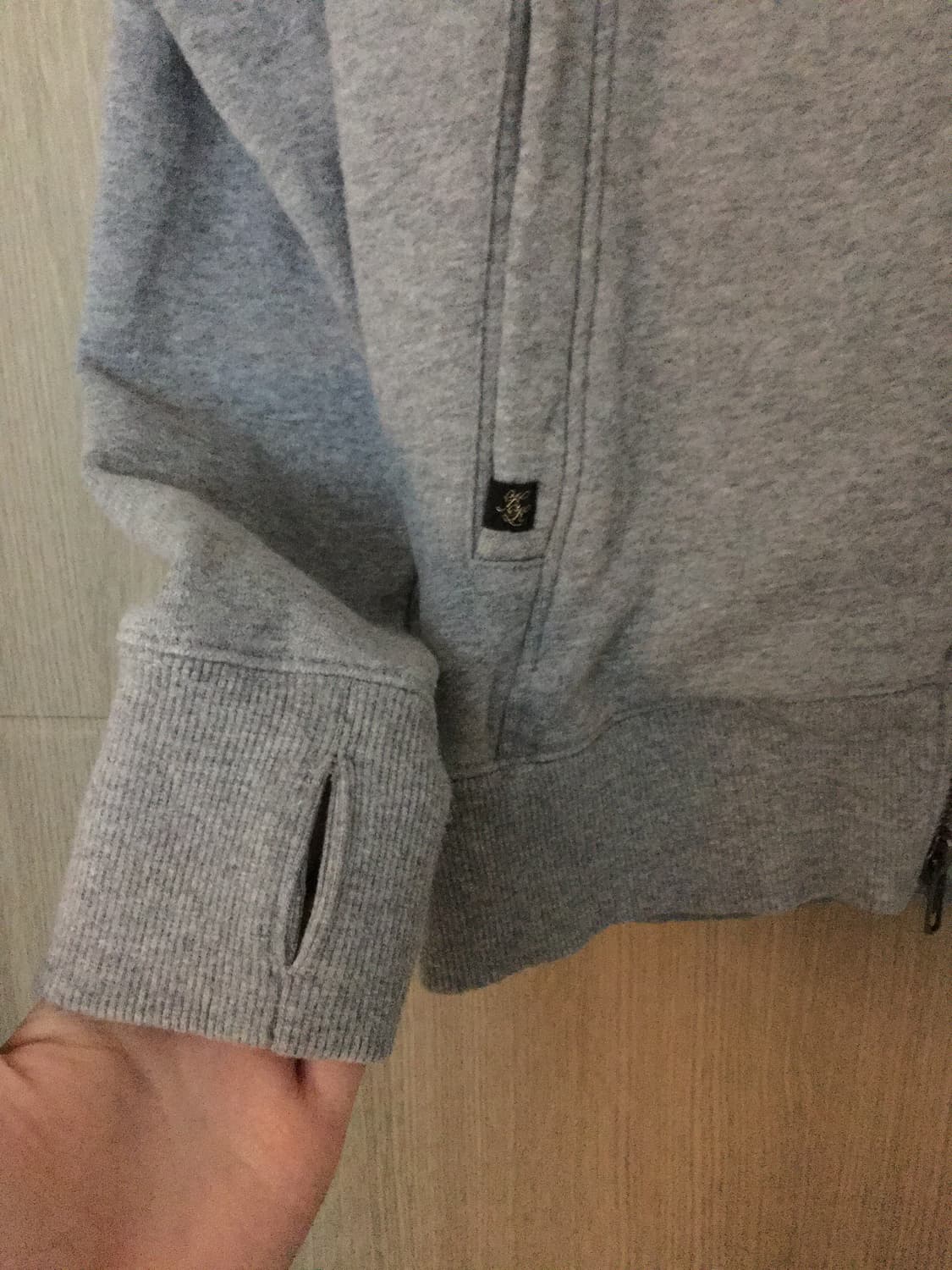 Lettering hood zip-up 상품이미지7