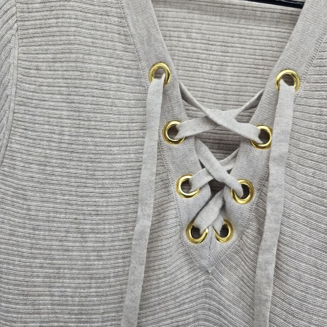 INC 레이스업 니트 풀오버 + 프린지 상품이미지2