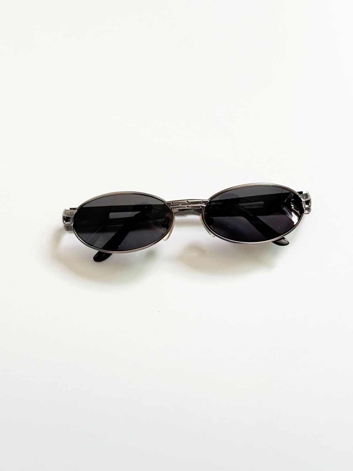 90s JOANNA 건메탈 슬림 오벌 프레임 빈티지 선글라스 상품이미지2