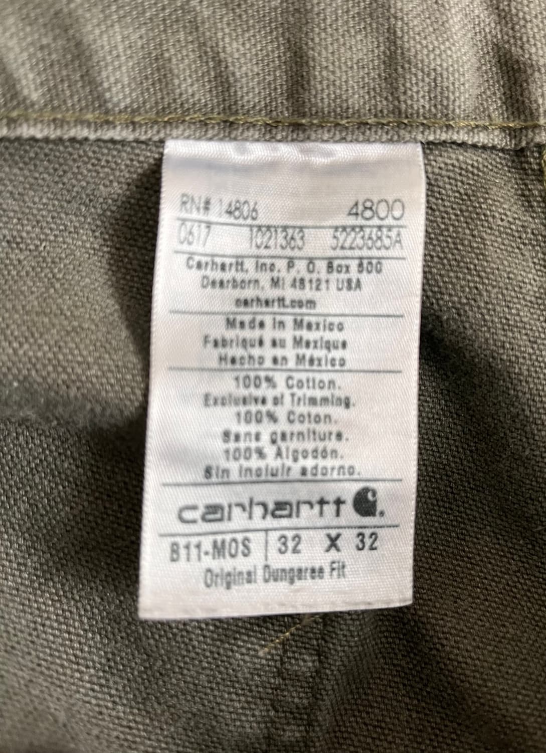 [32X32] 칼하트 싱글니 B11 mos 상품이미지6