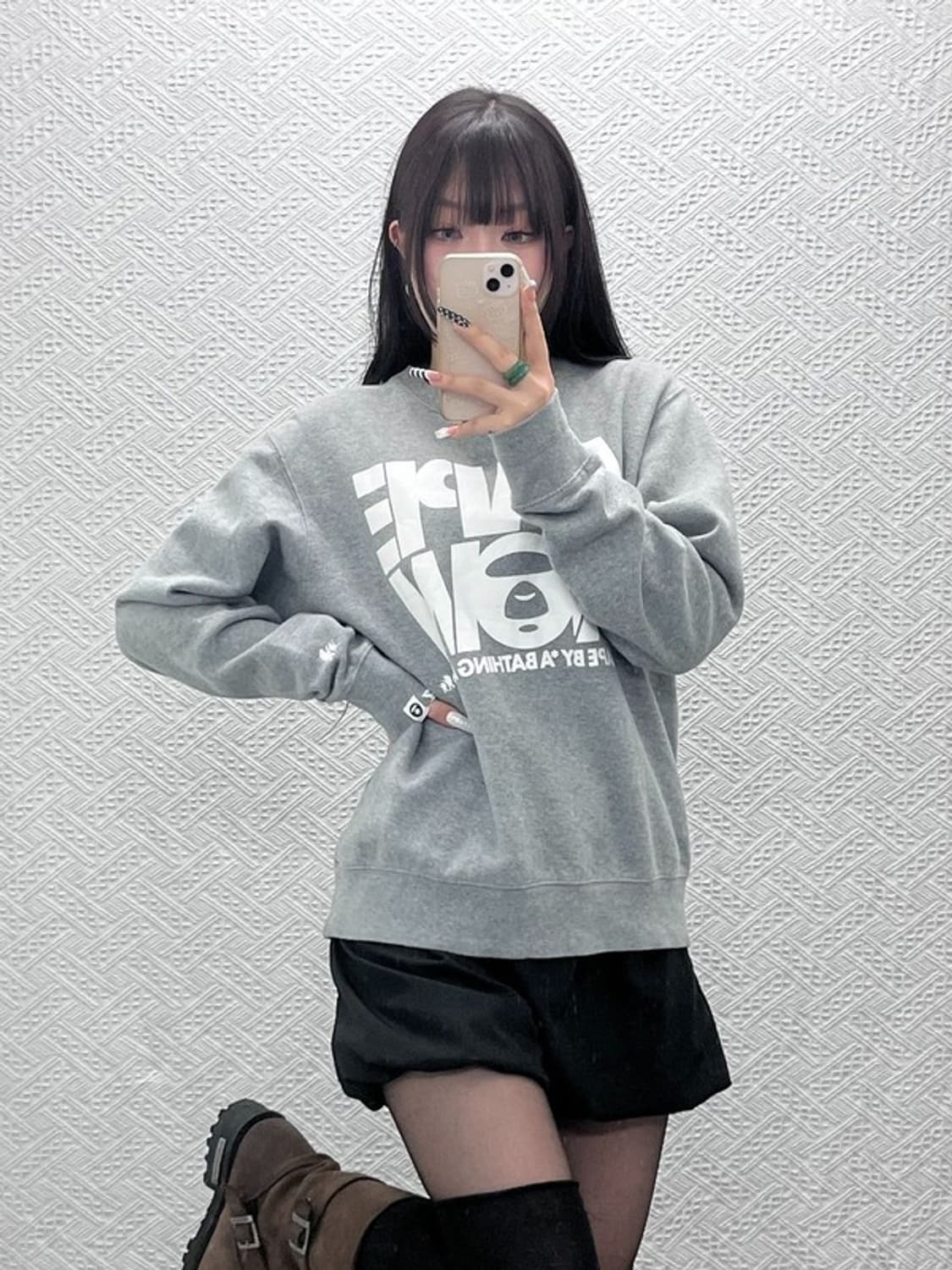 베이프 AAPE 빈티지 스트릿 펑크 빅 스펠아웃 맨투맨 L C10701 상품이미지1