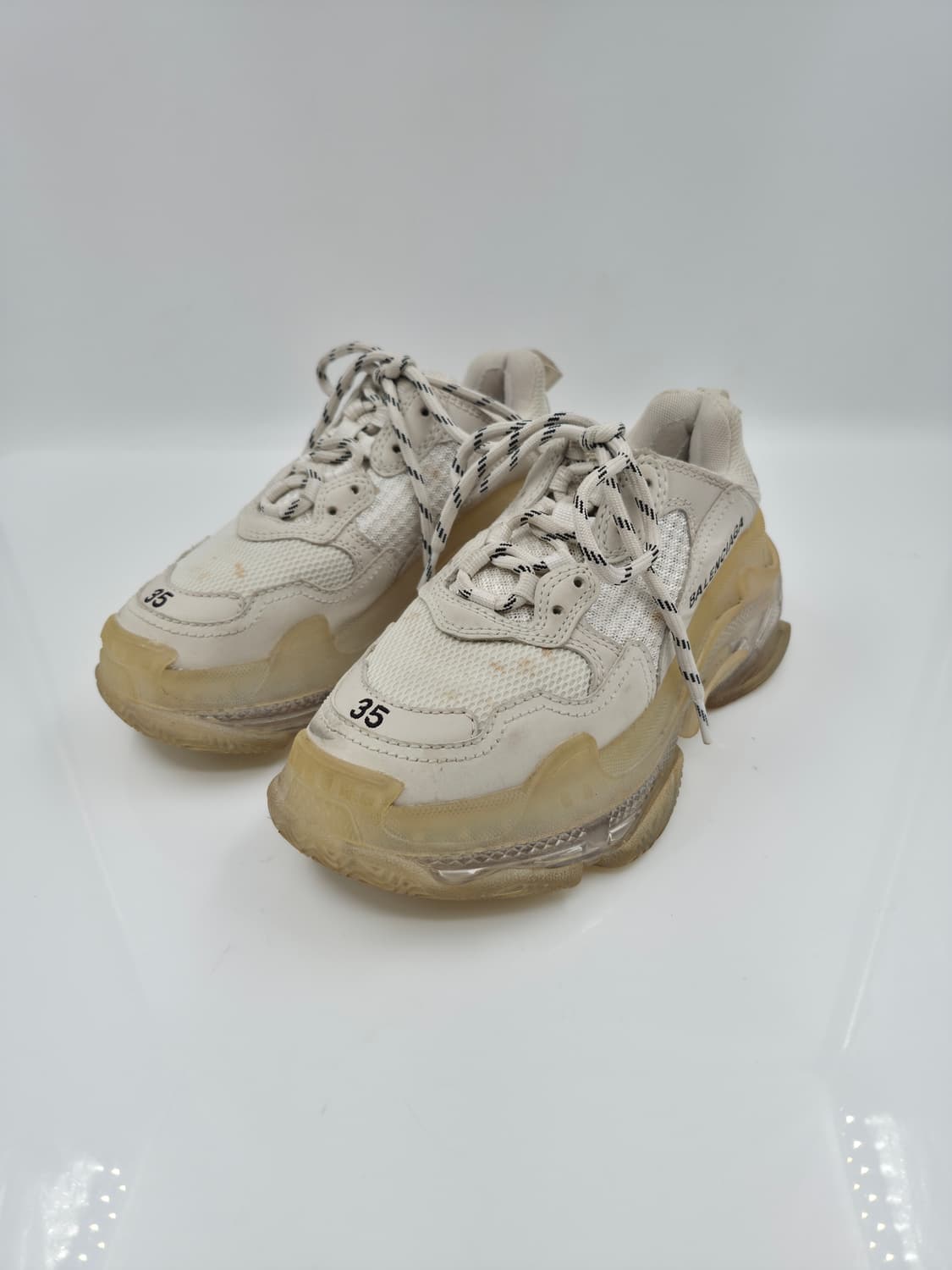 발렌시아가 트리플S 스니커즈 화이트 클리어솔 상품이미지2