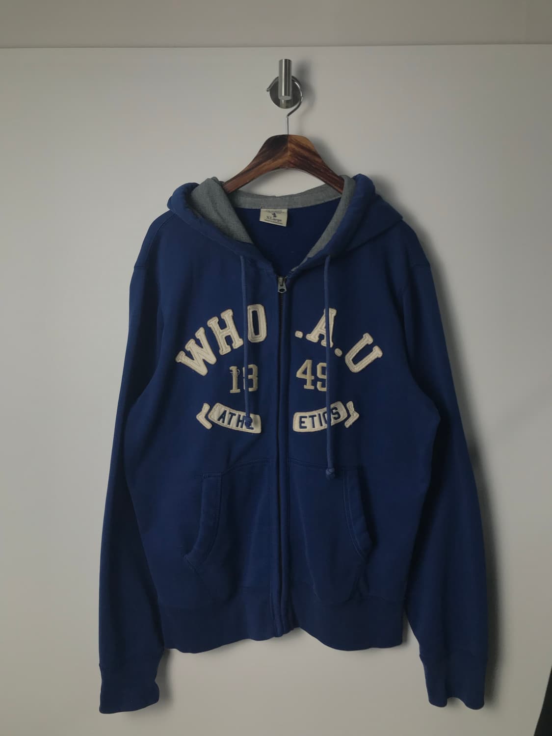 후아유 y2k 와투케 블루 후드집업 상품이미지2