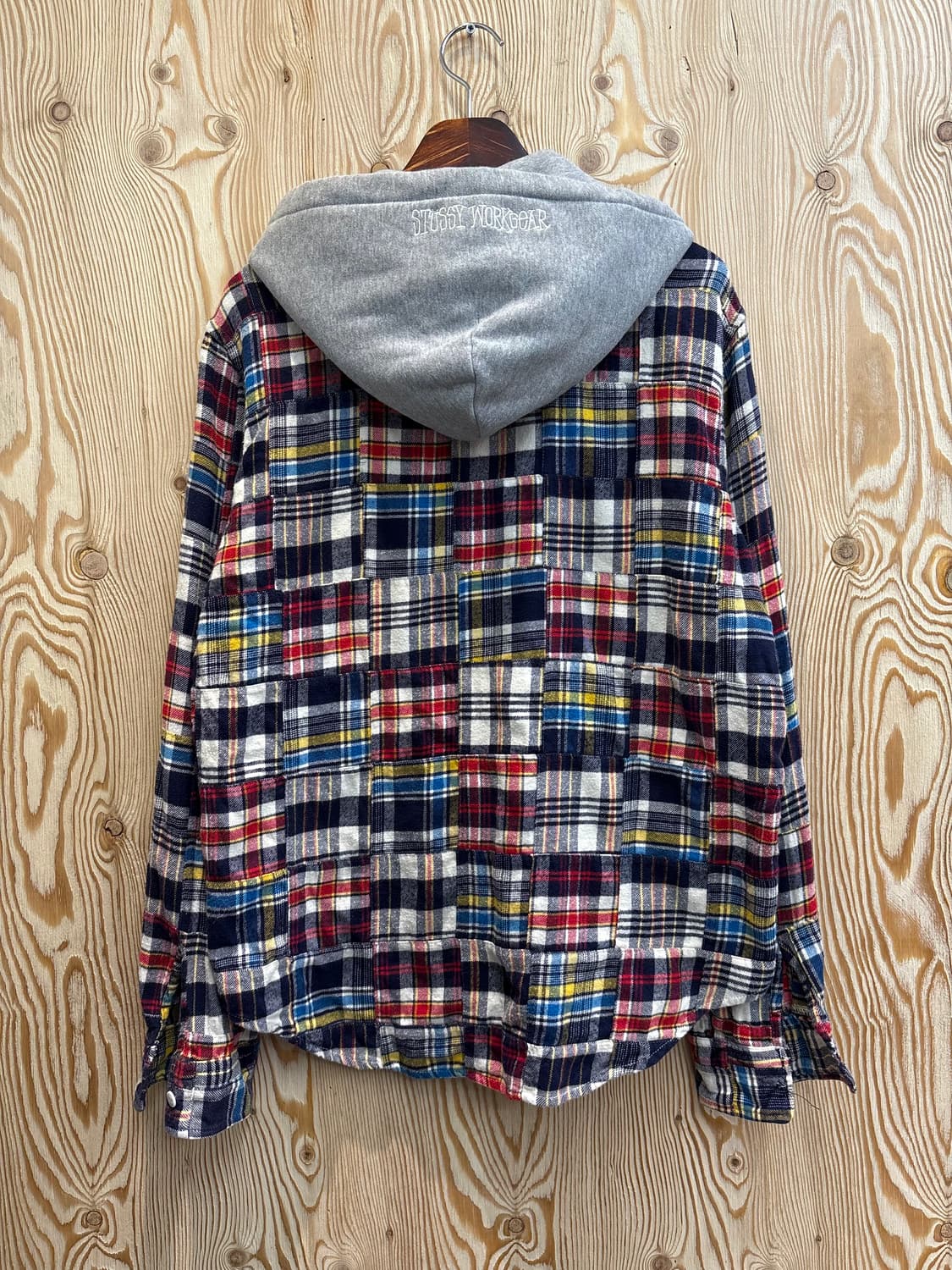 00s 스투시 마드라스패턴 셔츠 후드 자켓 상품이미지2