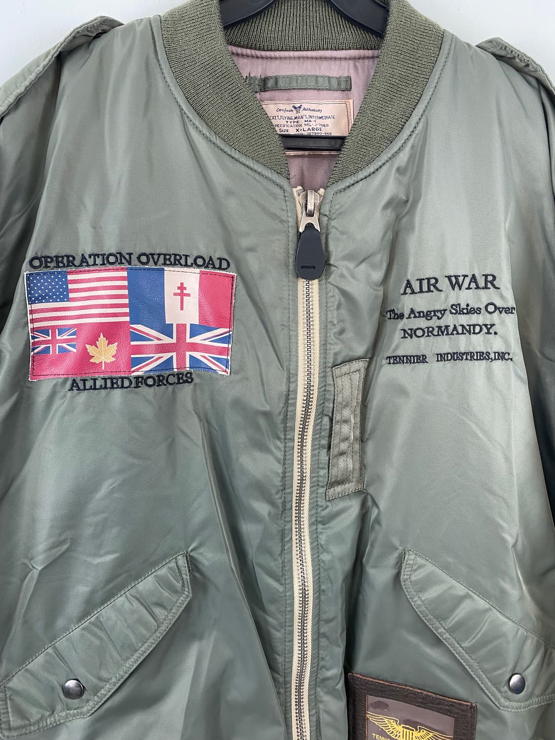 테니어 엑스톤즈 MA-1 마원 항공점퍼 봄버 XL 상품이미지5