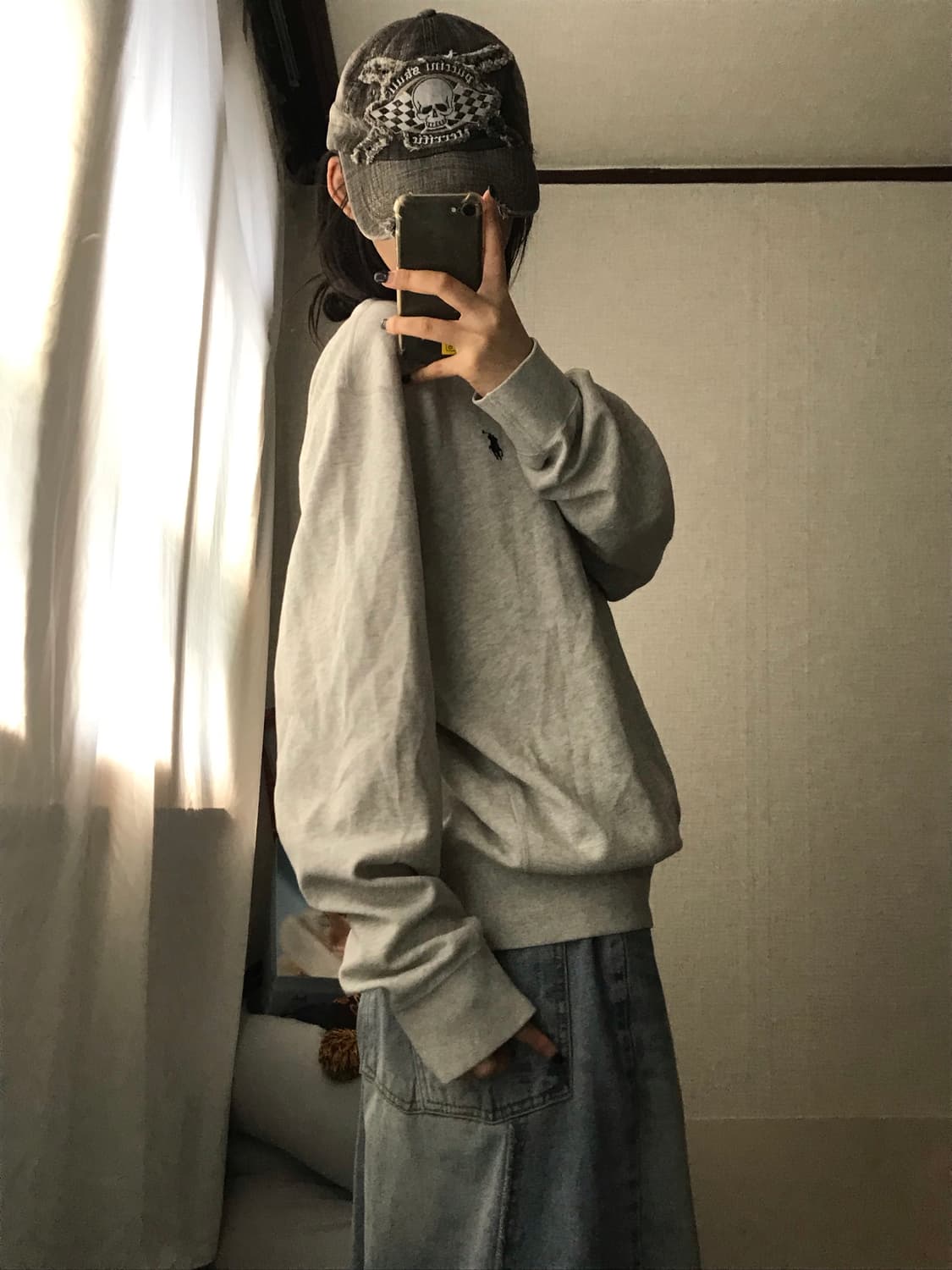 폴로 라이트그레이 맨투맨 상품이미지2