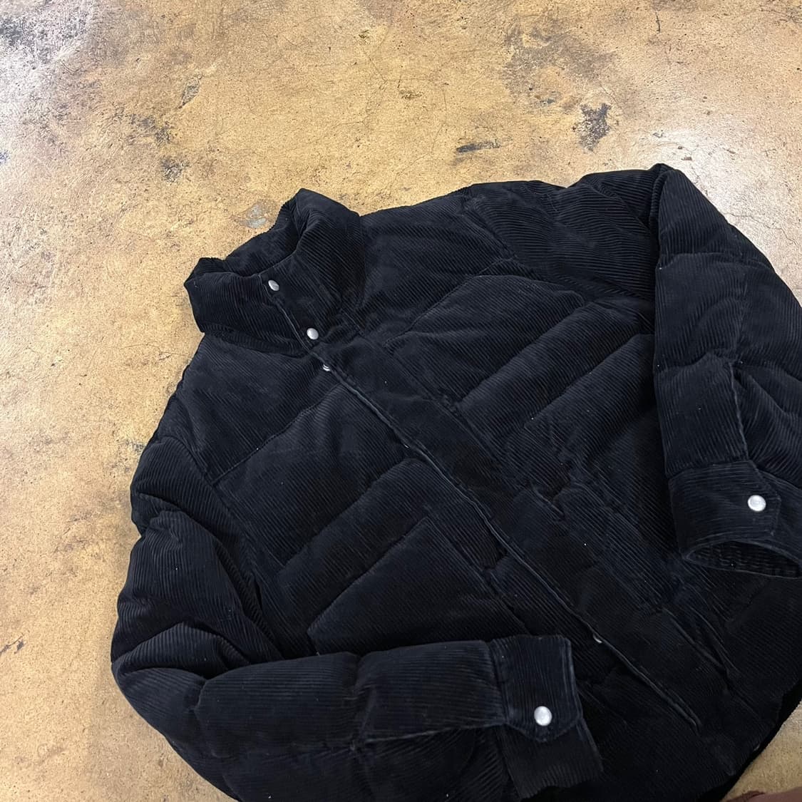 [정품/S] 올세인츠 블랙 코듀로이 패딩 자켓 b15 상품이미지1