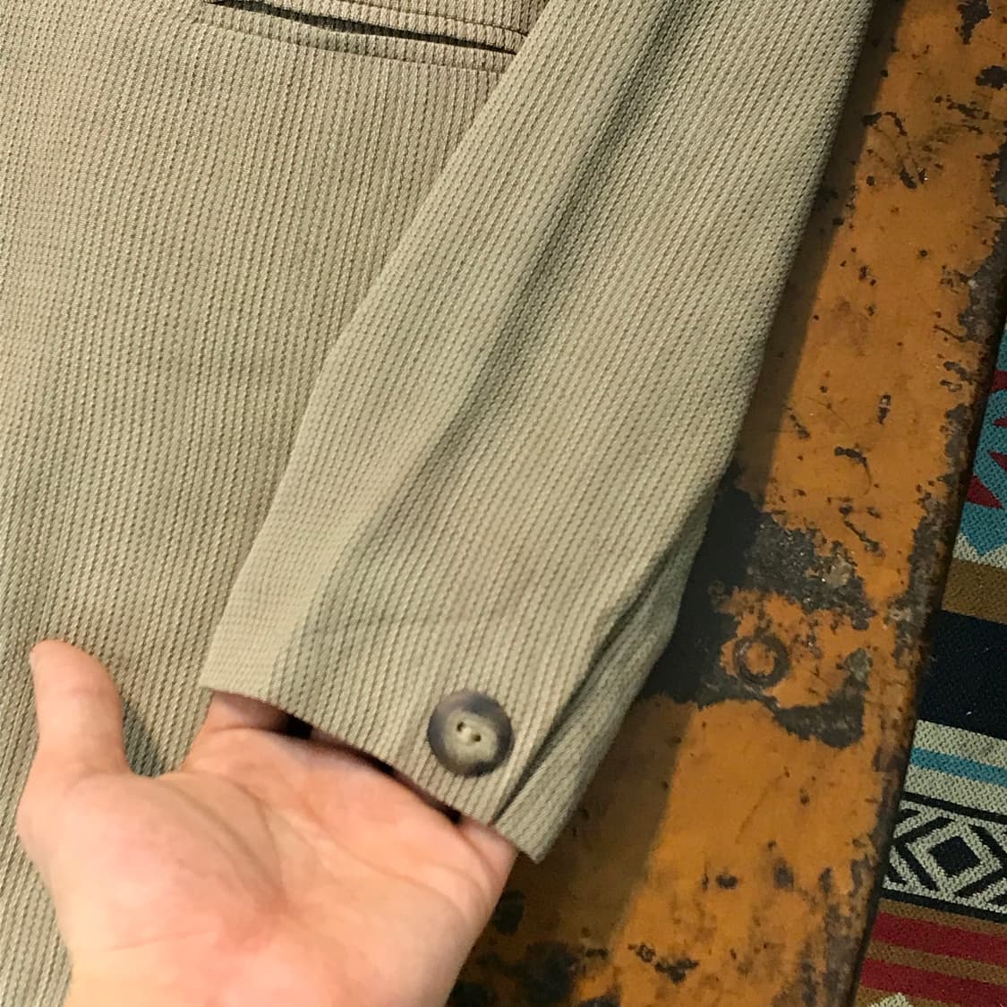 조지오 아르마니 풀버튼 와이드카라 베이지 자켓 여성 44 55 사이즈 상품이미지9