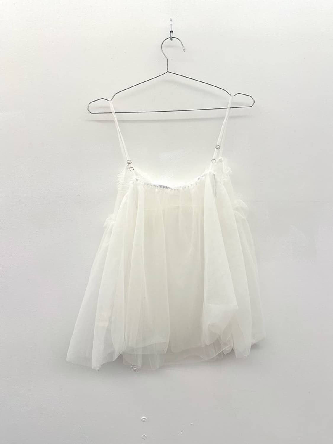 Lace frill layered bustier / white 상품이미지5