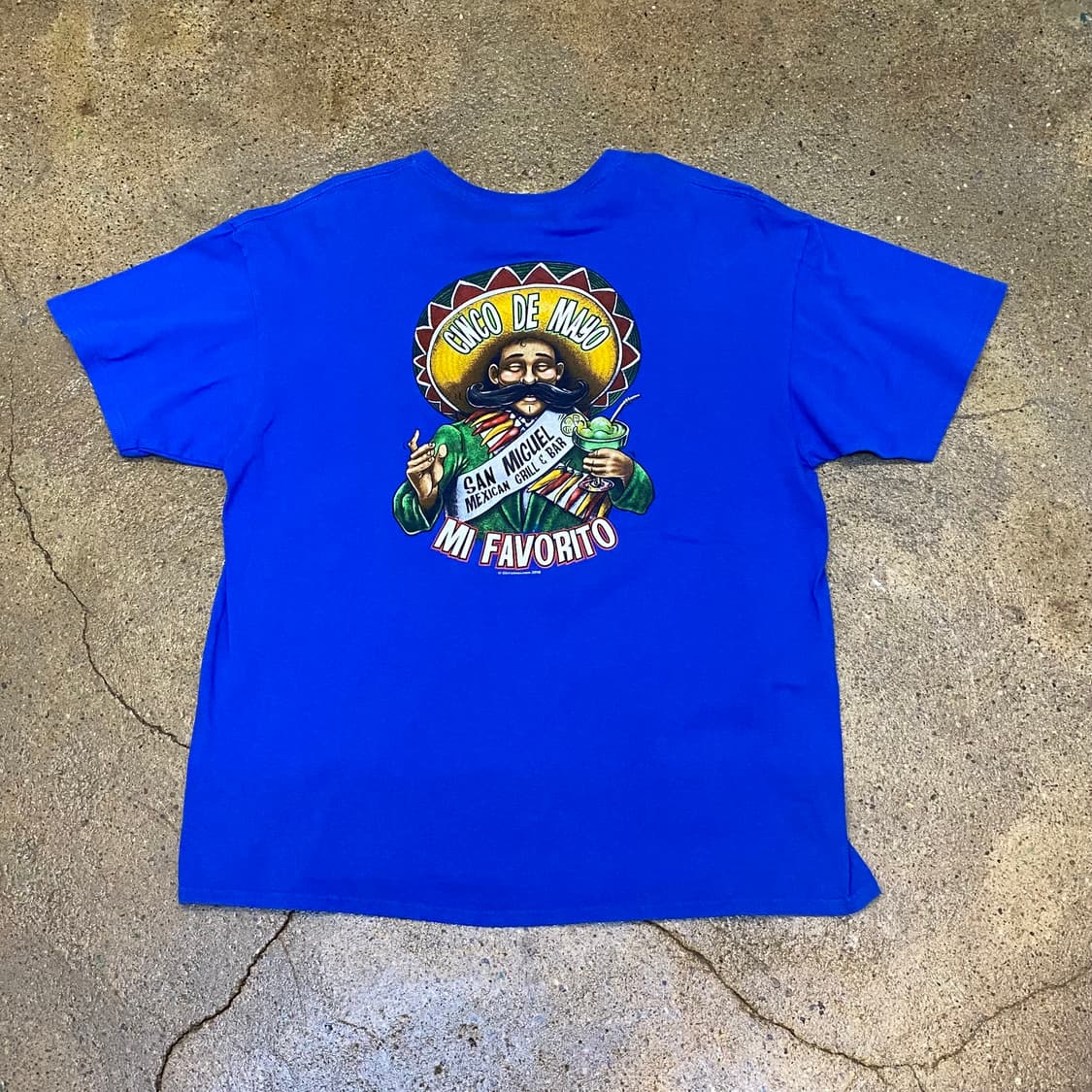 미국 빈티지 멕시코 신코드마요 프린팅 포인트 반팔티 상품이미지1