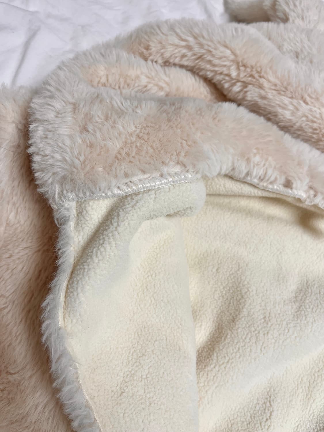 베이지 우사미미 퍼 후드집업 후리스 상품이미지2