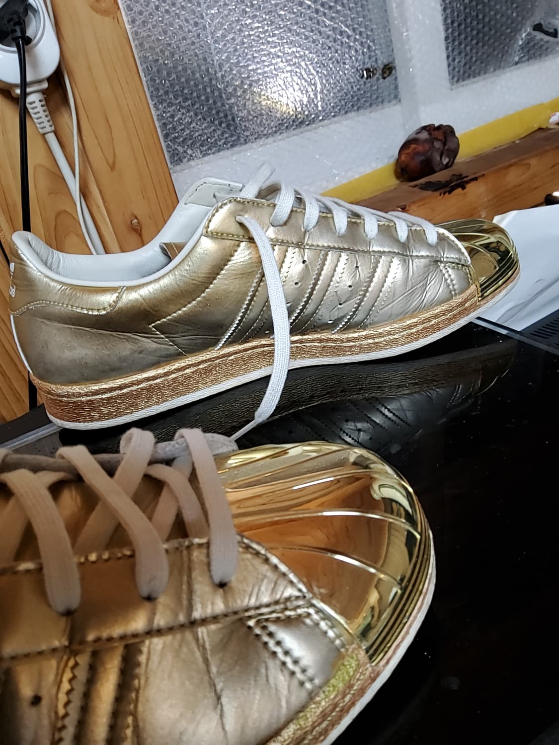 아디다스 슈버스타 골드메탈토 스니커즈 260-265 레어 상품이미지2