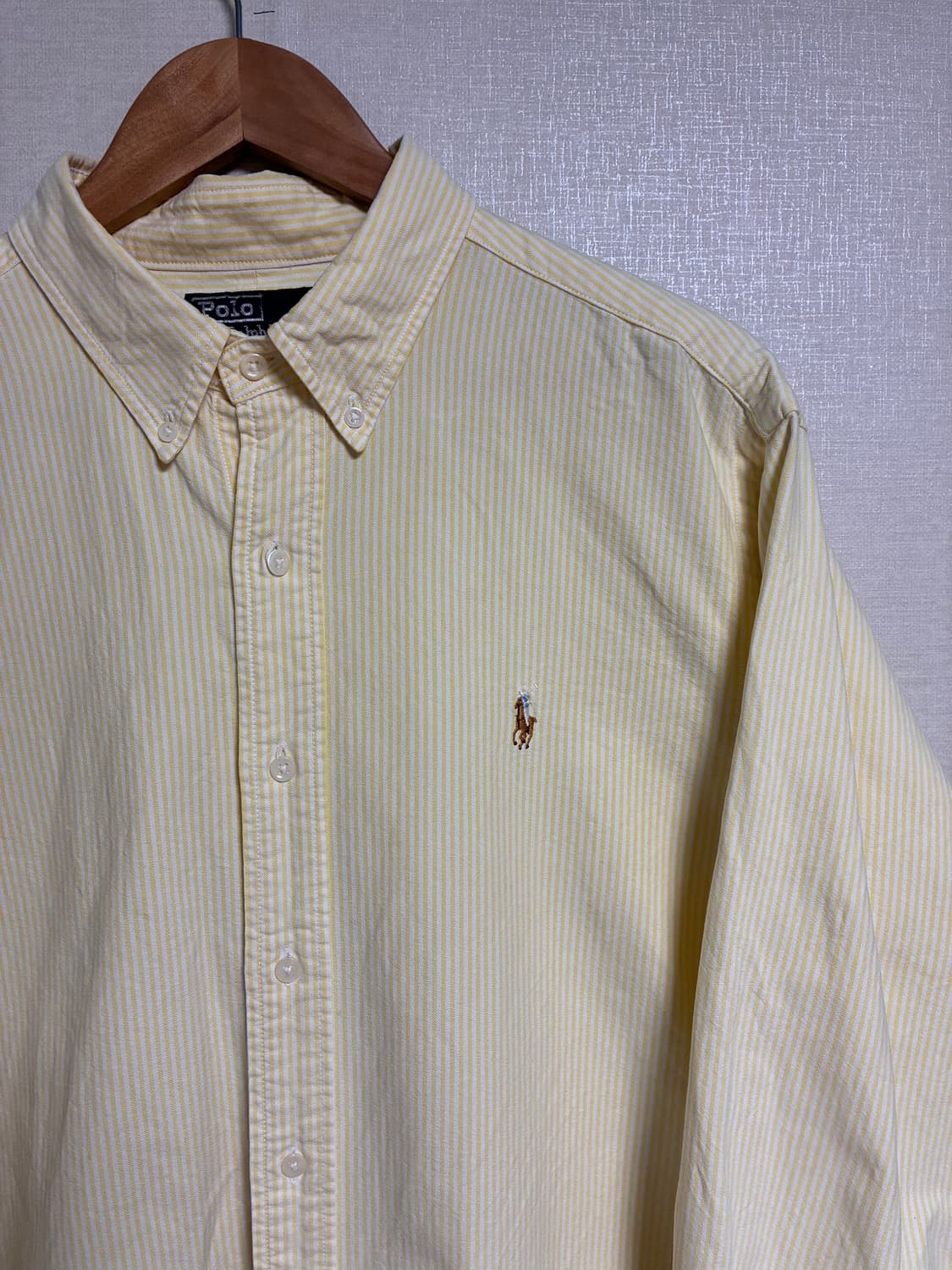 빈티지 폴로 셔츠 옐로우 XL 상품이미지1