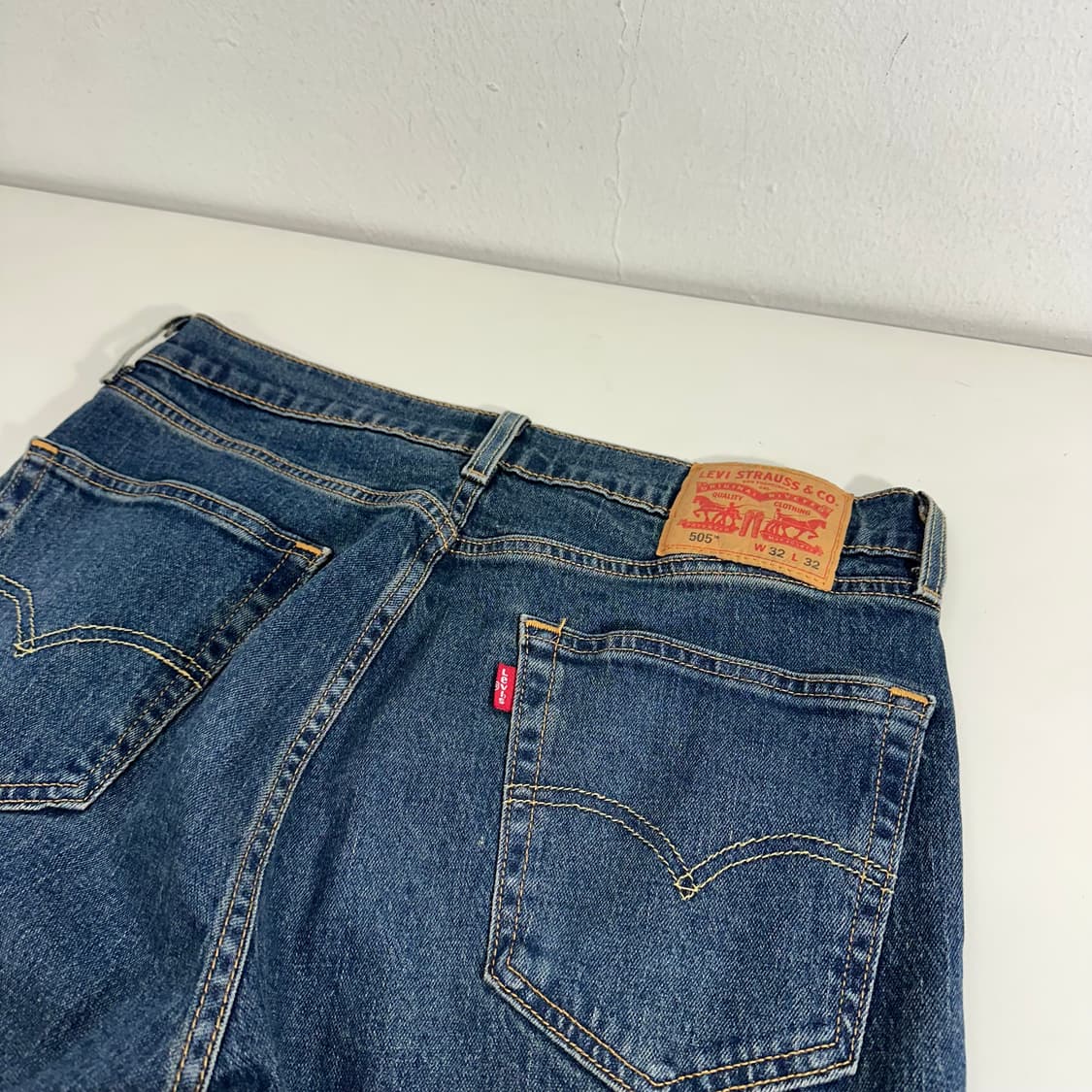 M 리바이스505 레귤러핏 진청 데님팬츠 청바지 상품이미지1