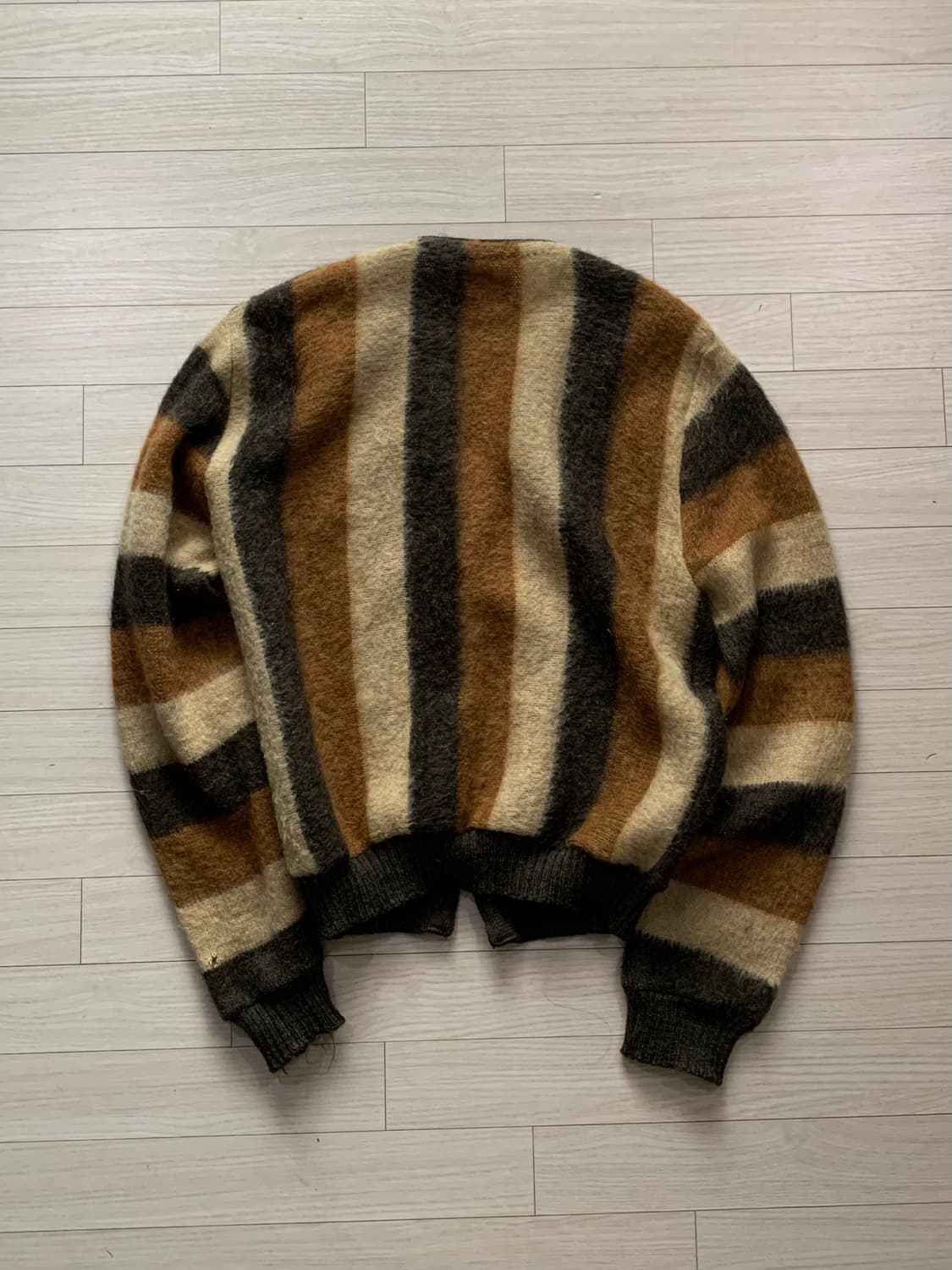 60s 타운크래프트 울&모헤어 스트라이프 카디건 상품이미지2