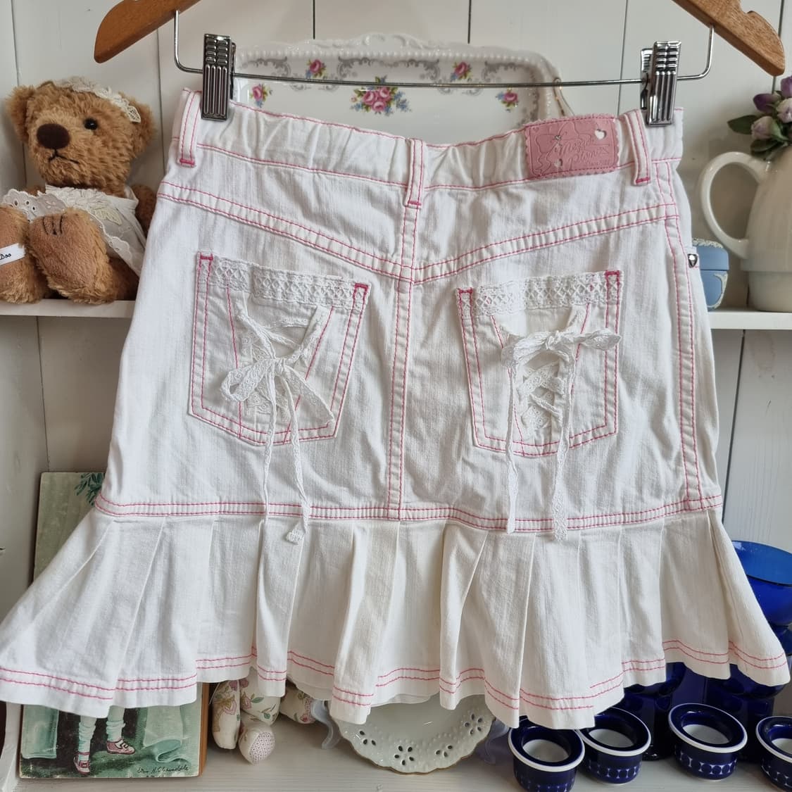 화이트 플리츠 미니스커트 상품이미지4