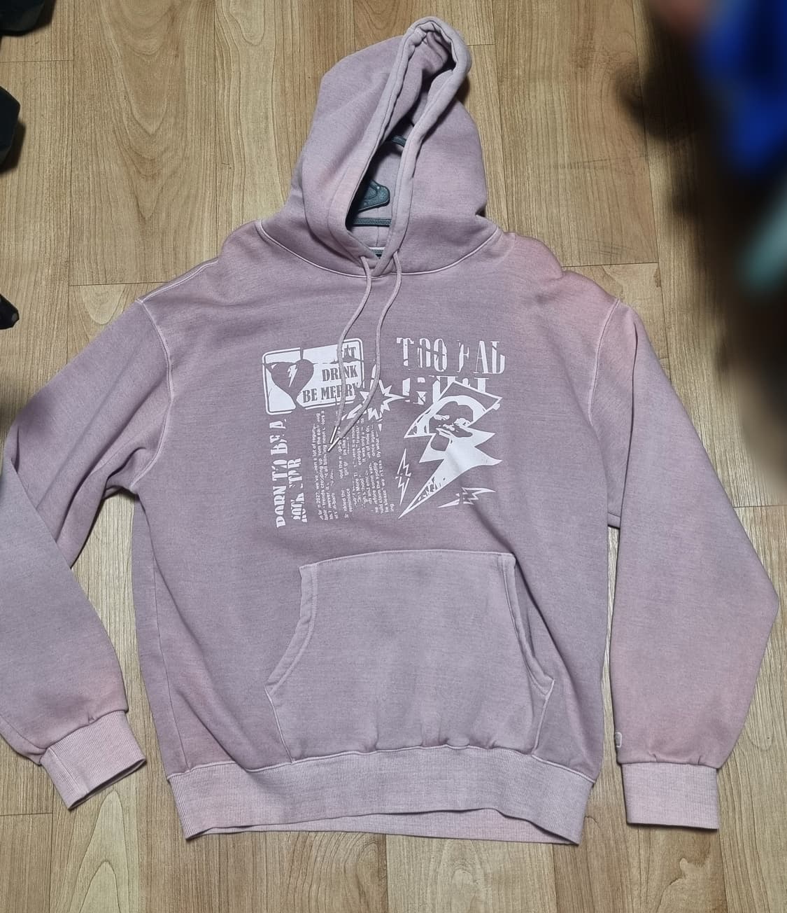 슈퍼서브 핑크 후드티 m 상품이미지1