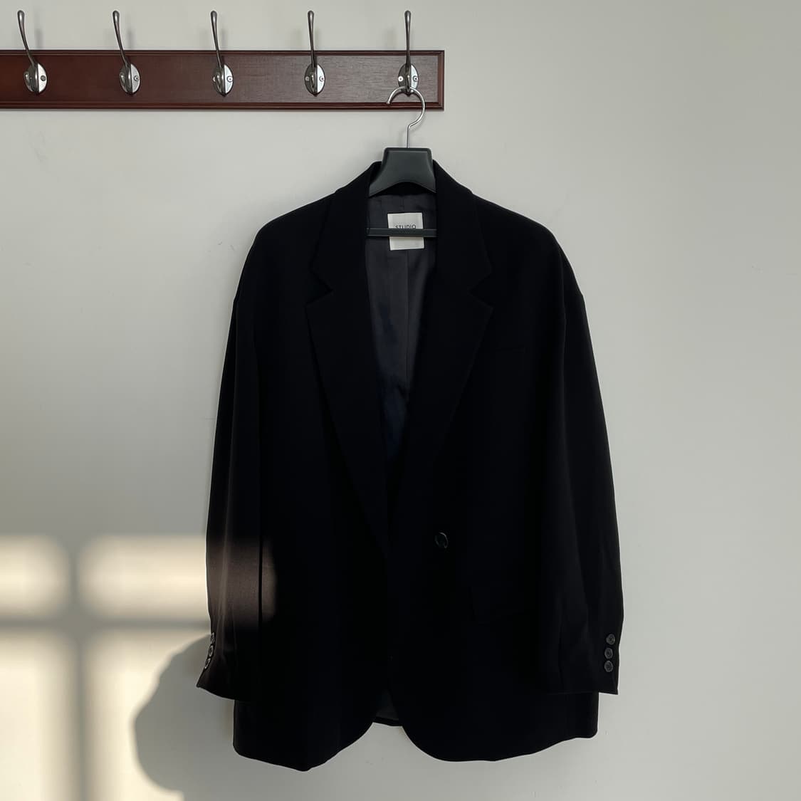 스튜디오톰보이 오버핏 블랙 블레이저 자켓 상품이미지1
