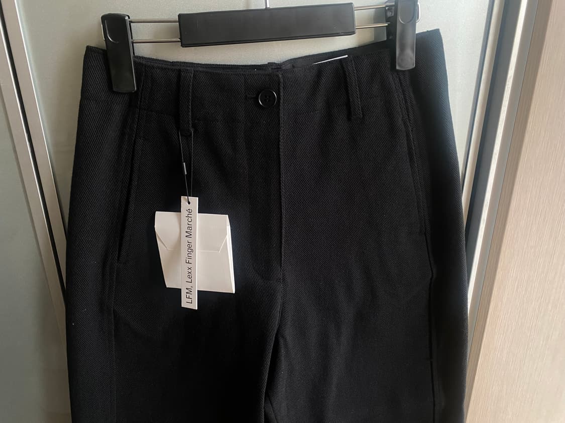 LFM 와이드 레그 코튼 팬츠 블랙 상품이미지5