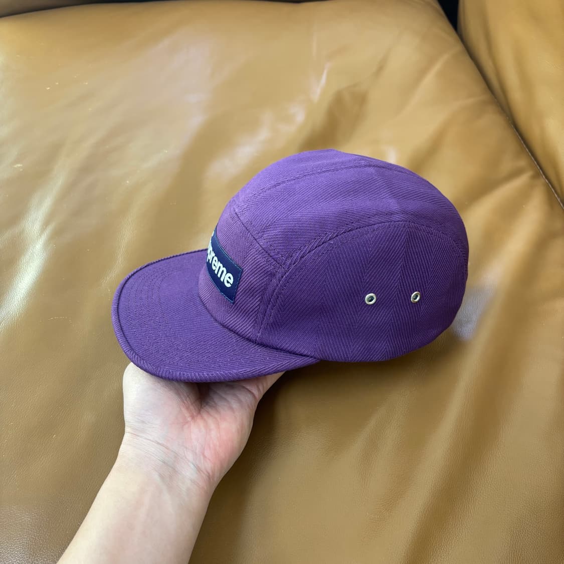 슈프림 캠프캡 모자 박스로고 퍼플 상품이미지4