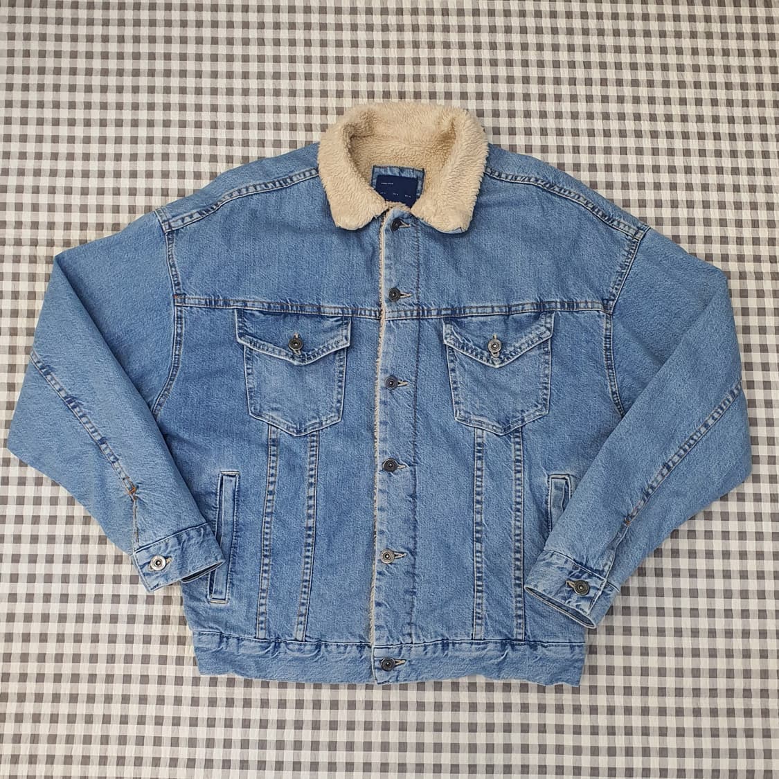 자라 오버핏 쉐르파 데님 겨울자켓 남자95~100 상품이미지1