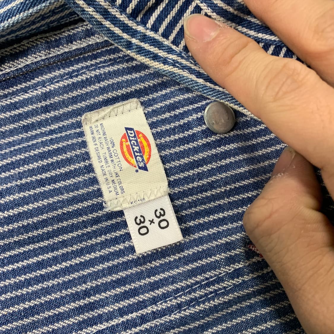 30x30)Dickies 디키즈 히코리 오버롤 멜빵 상품이미지3