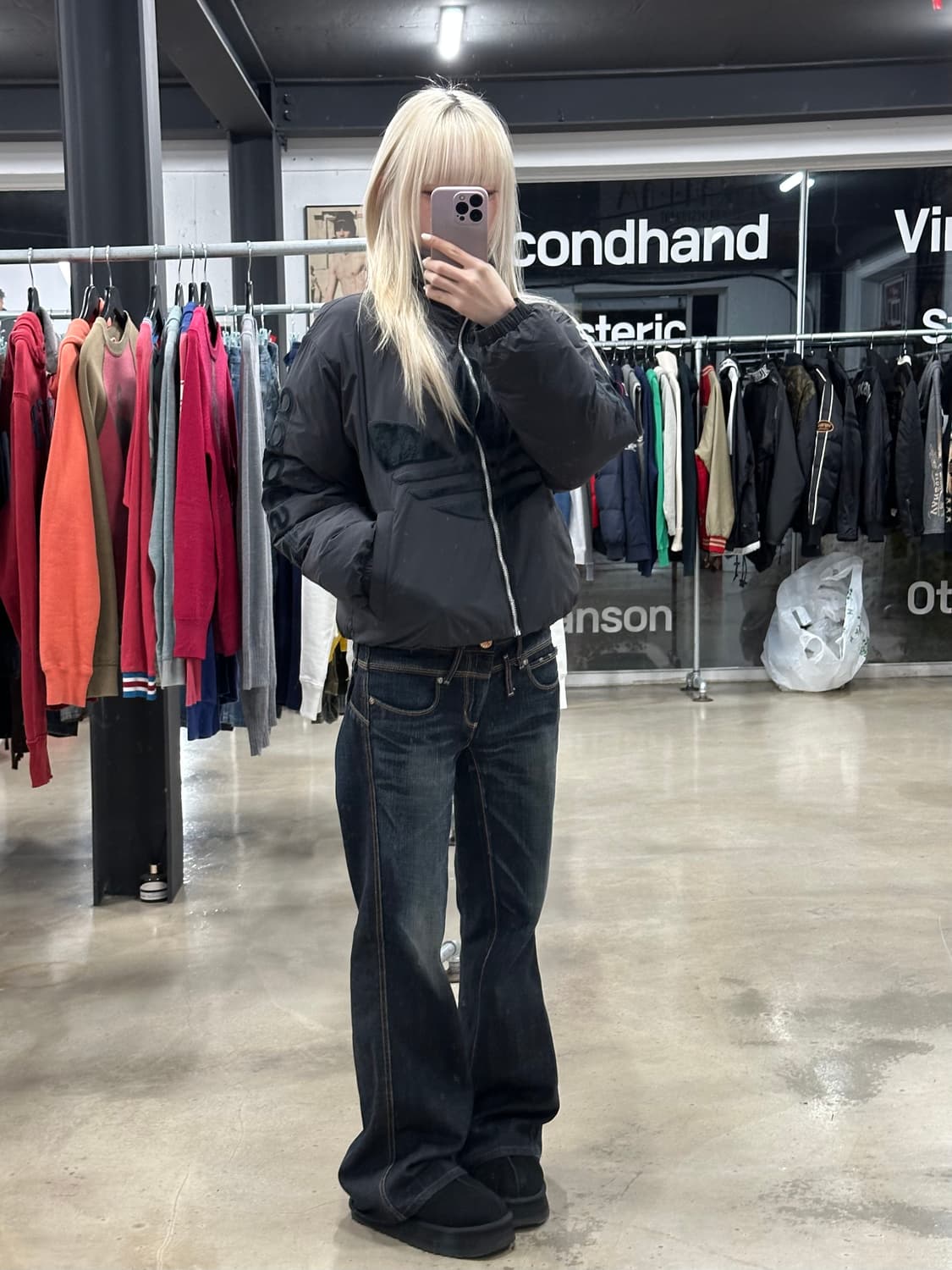 아디다스 빅 로고 패딩 자켓 상품이미지2