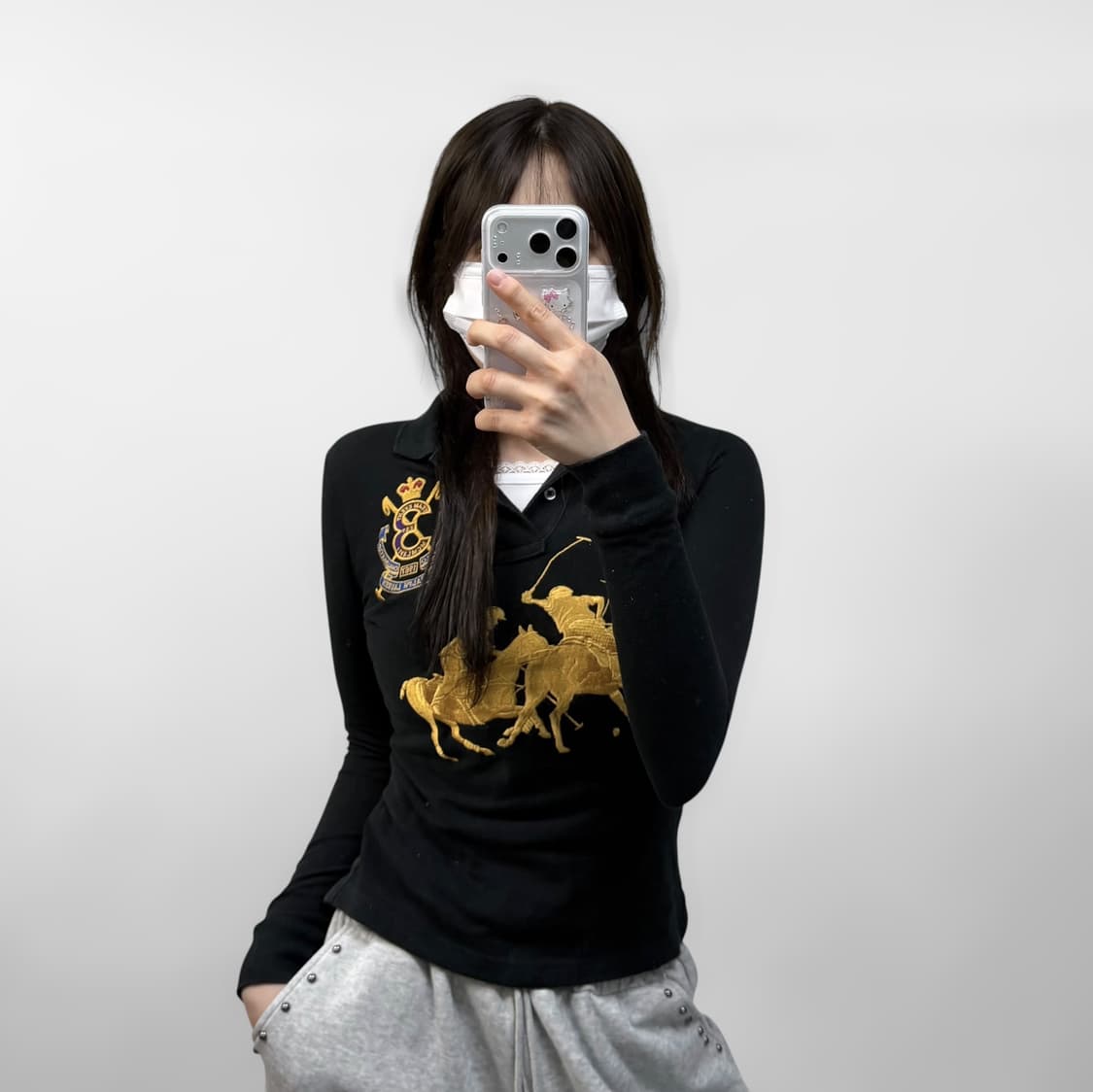 폴로 랄프로렌 빅 포니 자수 카라티 블랙 상품이미지1