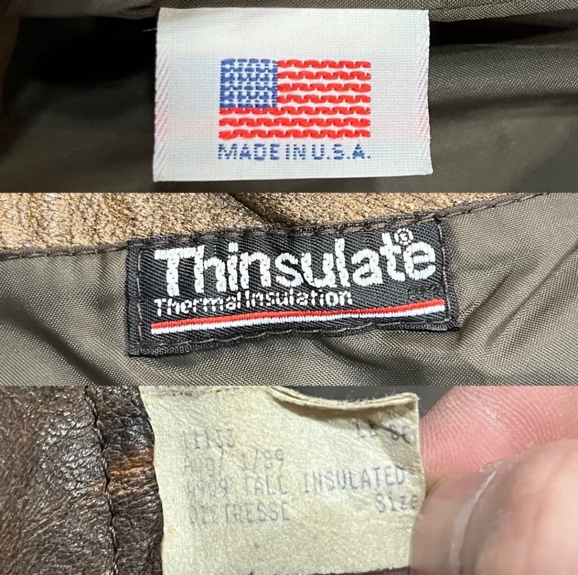 80s 엘엘빈 고트스킨 A-2 자켓 (105) 상품이미지5