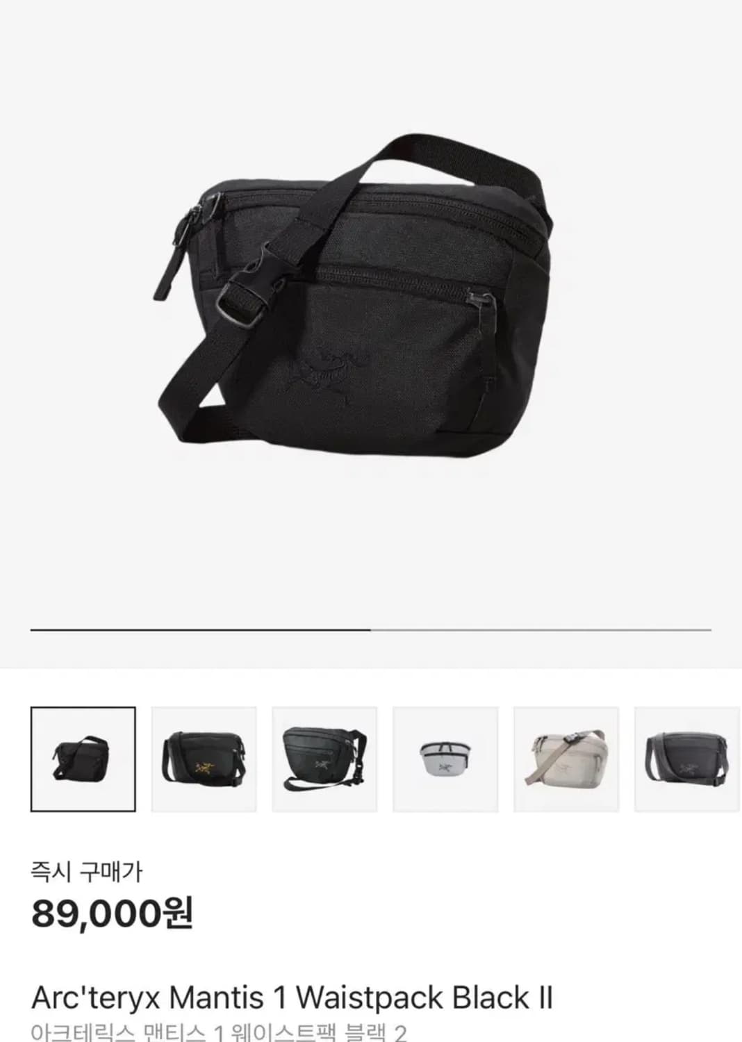 아크테릭스 맨티스 1 웨이스트백 상품이미지1