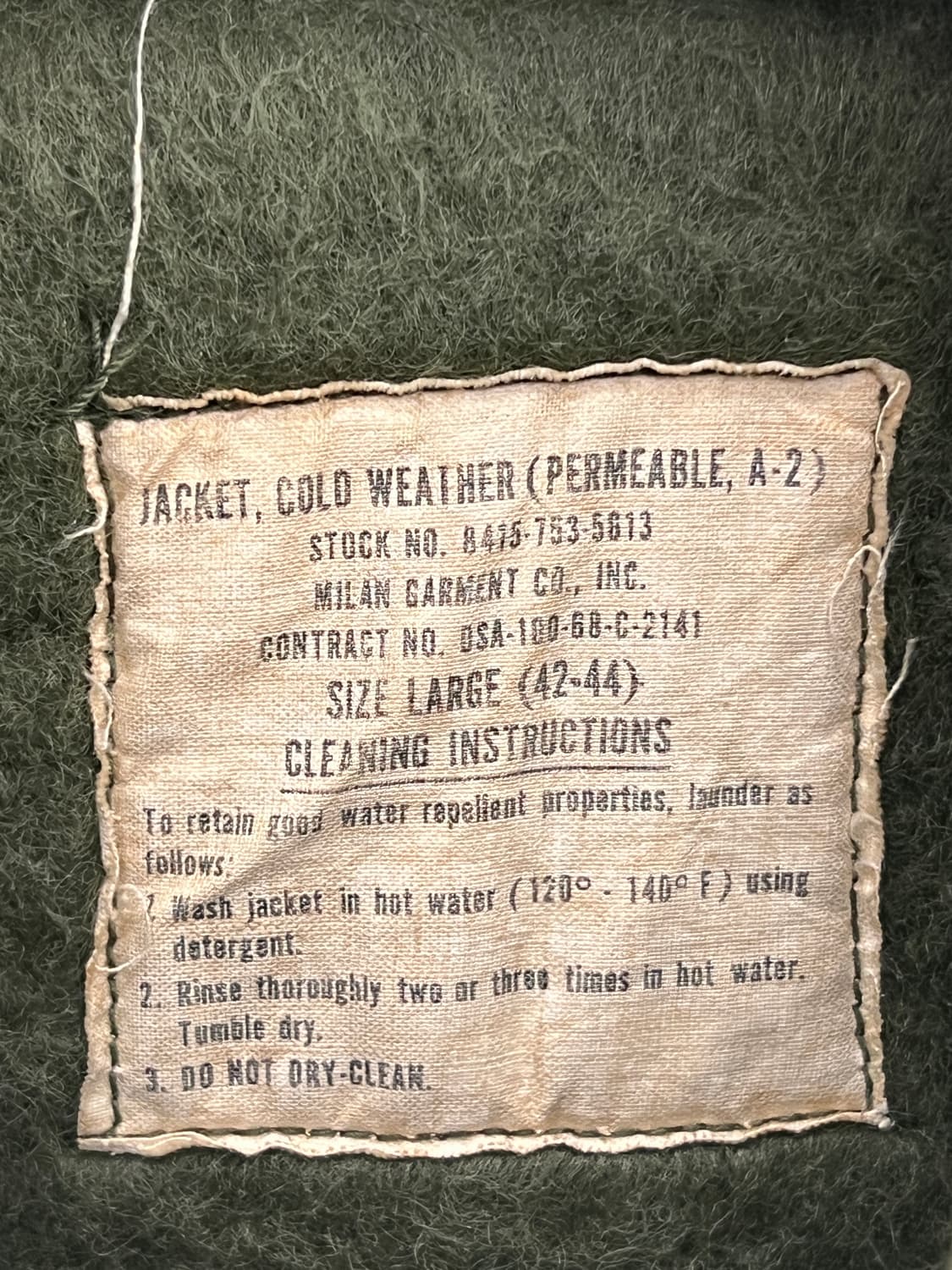 오리지널 미군 60s A-2 콜드웨더 덱 자켓 상품이미지7