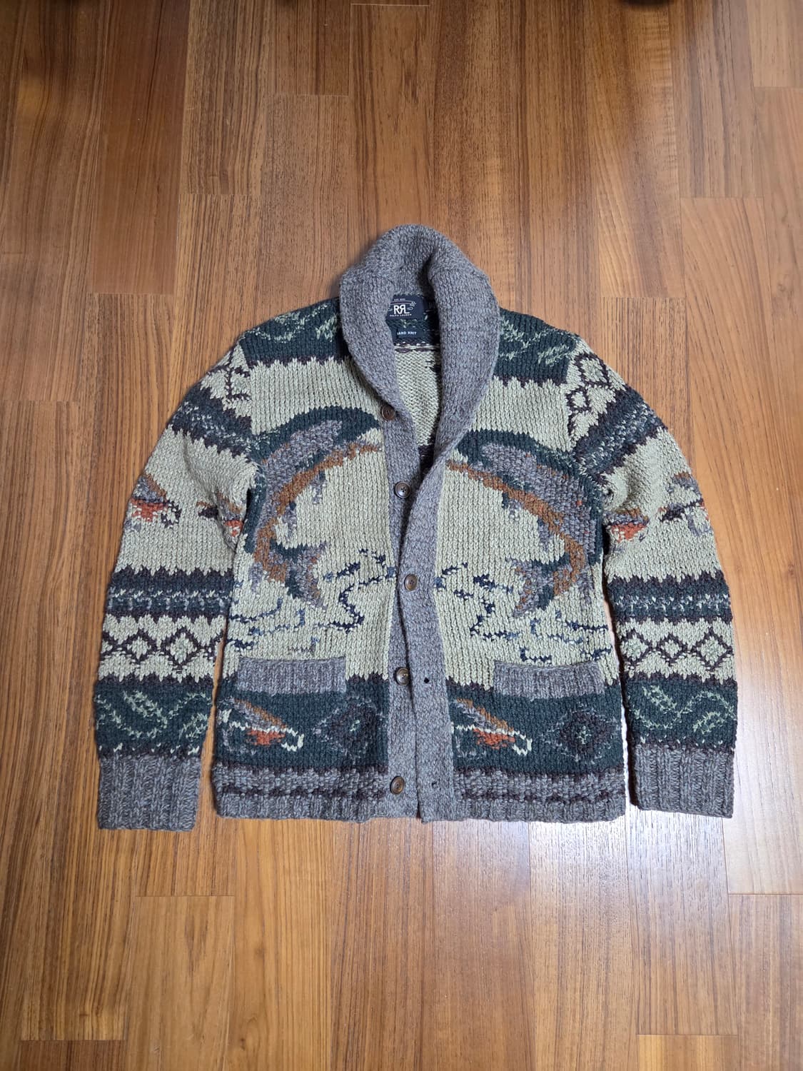 RRL 더블알엘 핸드소운 숄카라 가디건 상품이미지1