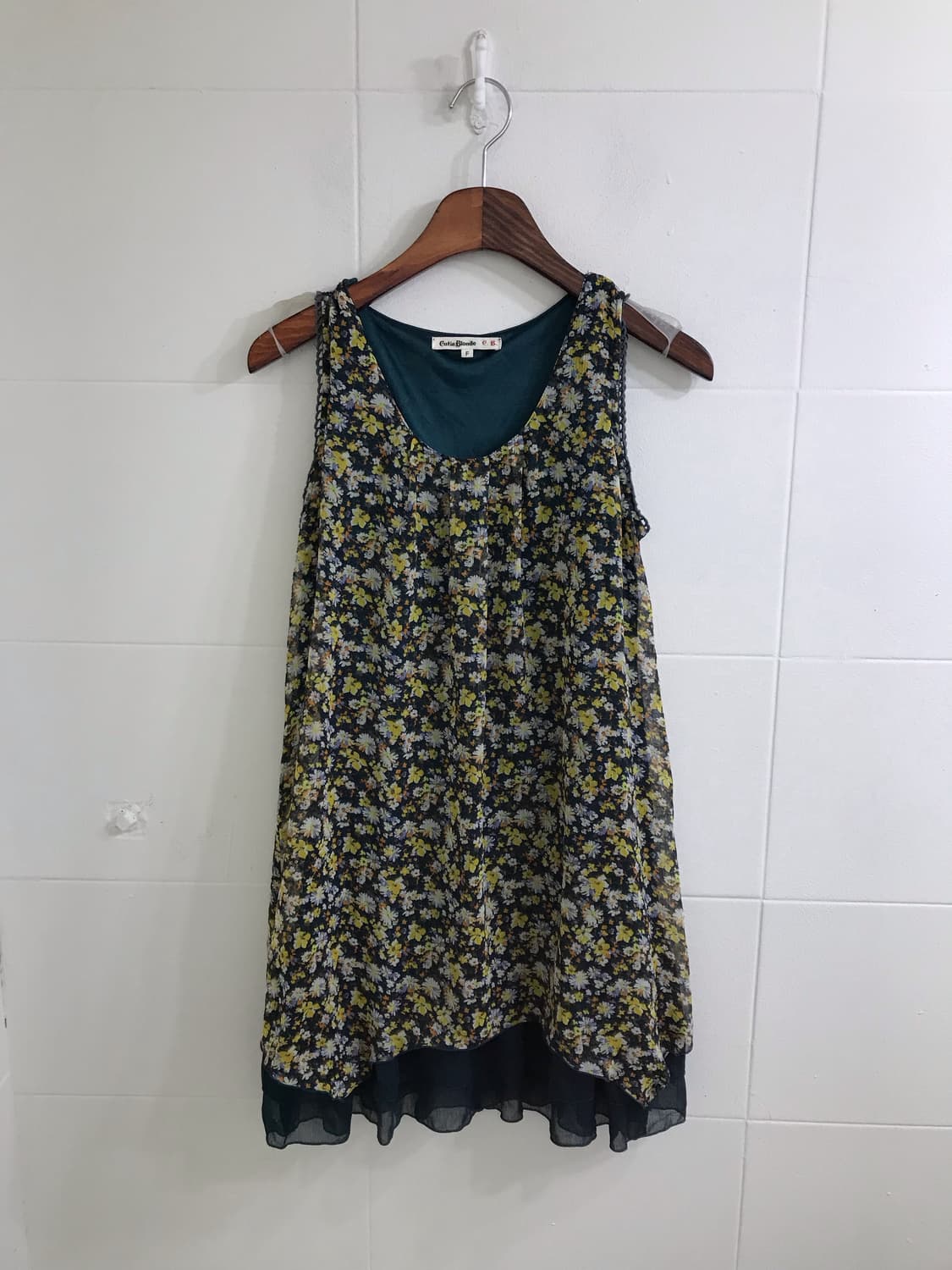 청록 하구미 히피 모리걸 잔꽃 원피스 흑청스커트 코디세트 상품이미지7